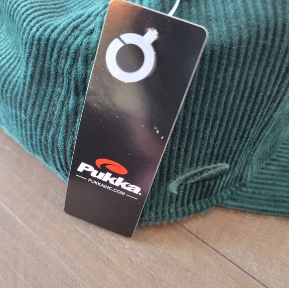 NWT Pukka "Stoked On Life Palm Beach" Mens/Womens Emerald Green Cordoroy Hat - Picture 3 of 6